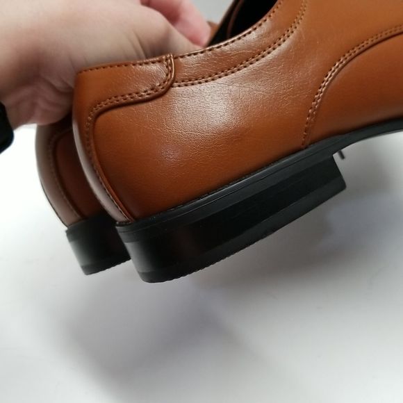 {Alfani} Cognac Brown Dress Oxford Shoes in Sizd 9.5 - Picture 8 of 12